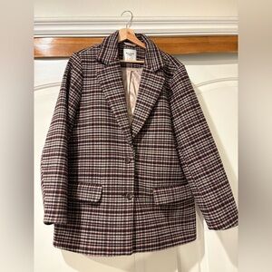 Abercrombie & Fitch Top Rated Heavyweight Wool-Blend Blazer Coat